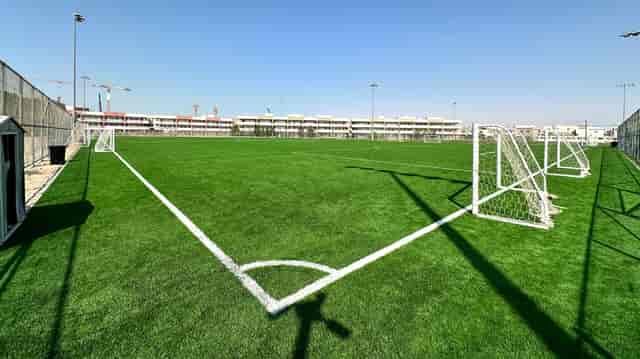 Soccer field at Al Forsan Sports Resort, ideal for tournaments and team-building events.