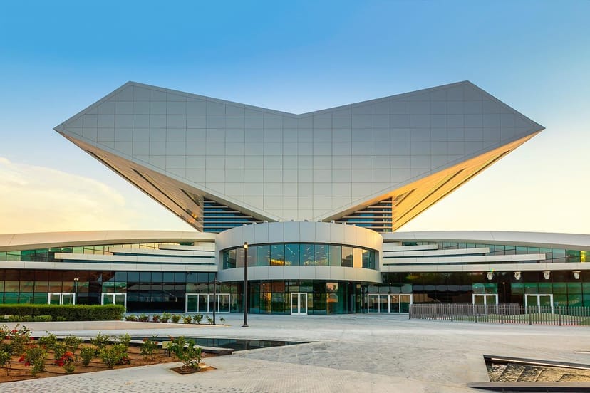 Modern meeting room in Mohammed Bin Rashid Library, ideal for conferences and exhibitions.
