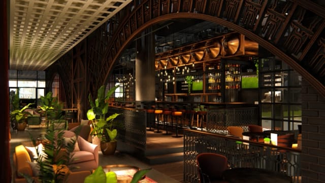 Stylish lounge in The Tap House, ideal for upscale events and social gatherings.