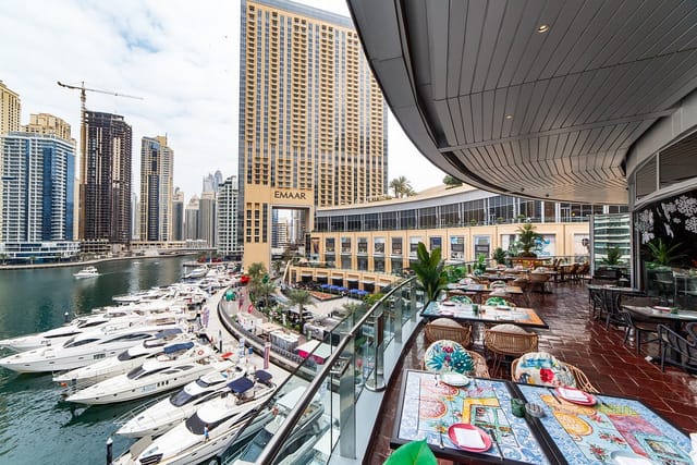 Lounge at Mama Zonia: waterfront venue with terrace, ideal for upscale events and gatherings.