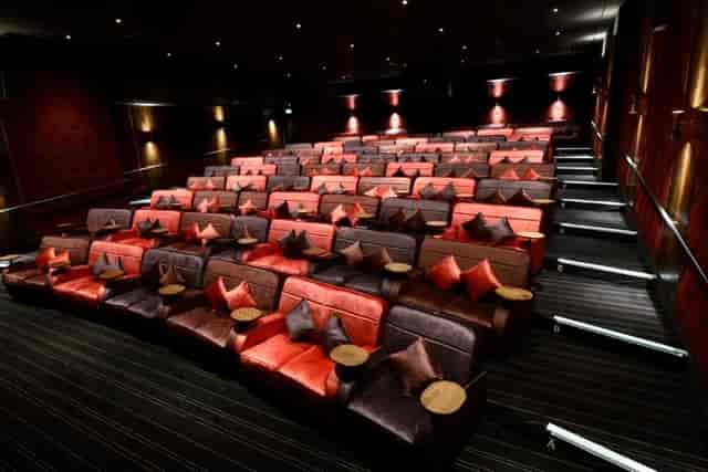 Luxurious theater seating in ODEON LUXE Birmingham for upscale events and screenings.