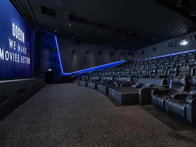 Modern ODEON Bournemouth cinema auditorium with plush seating for corporate events.