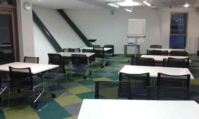 Meeting Room 6 at Canada Water Library, bright space for workshops and presentations.