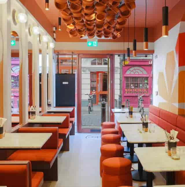 Biryani Kebab Chai in BKC Soho: vibrant dining space for casual meetings and events.