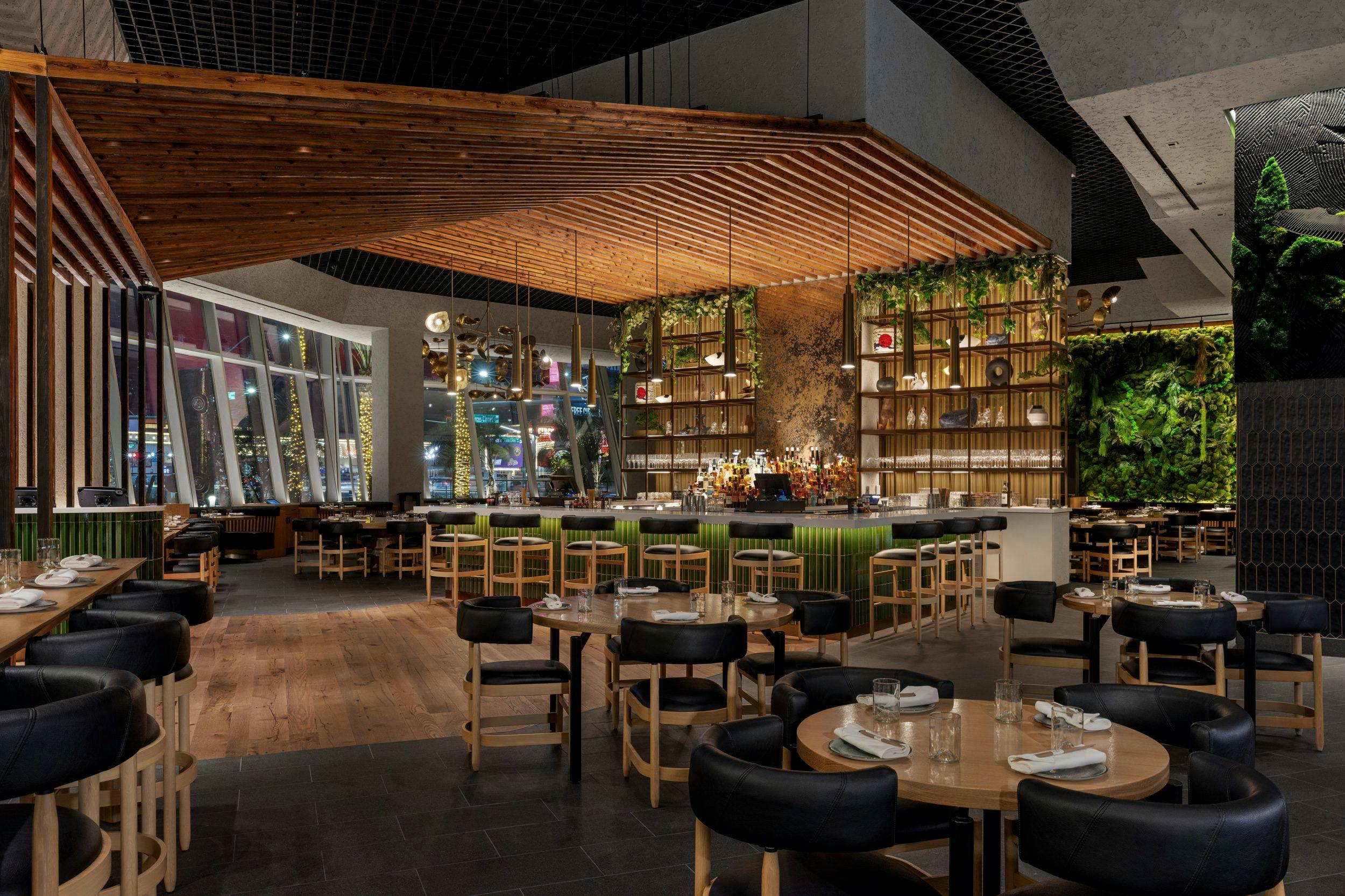 Modern restaurant venue in KYU with stylish decor for corporate events and gatherings.
