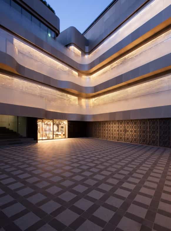Modern spacious venue with sleek design, perfect for conferences and receptions.