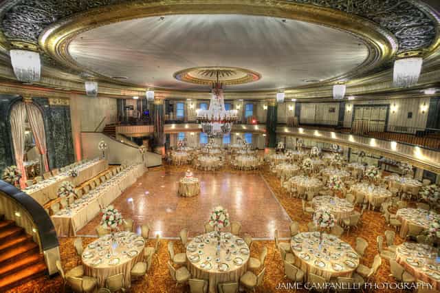 Grand Ballroom at InterContinental Chicago, elegant banquet hall for weddings and galas.