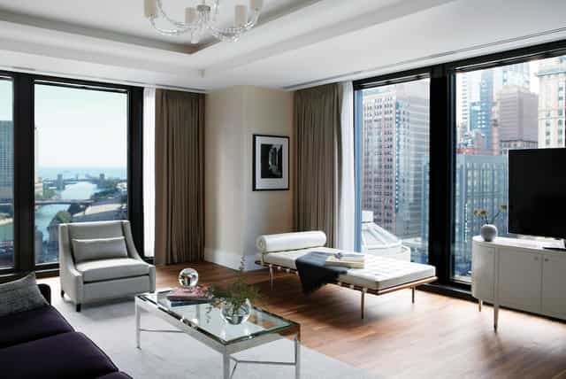 Modern meeting space at The Langham, Chicago with city views for events and gatherings.