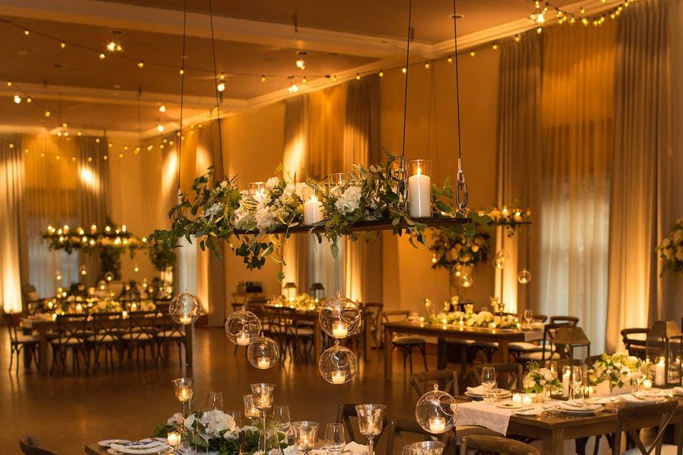 Elegant banquet hall at Ivy Hotel, ideal for weddings and upscale events.
