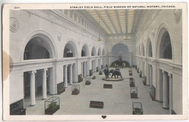 Stanley Field Hall, grand venue for events, features high ceilings and natural light.
