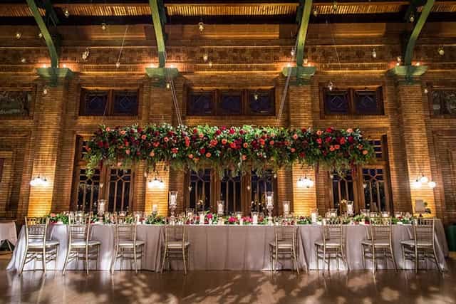 Elegant banquet setup at Café Brauer, Lincoln Park Zoo, ideal for weddings and events.