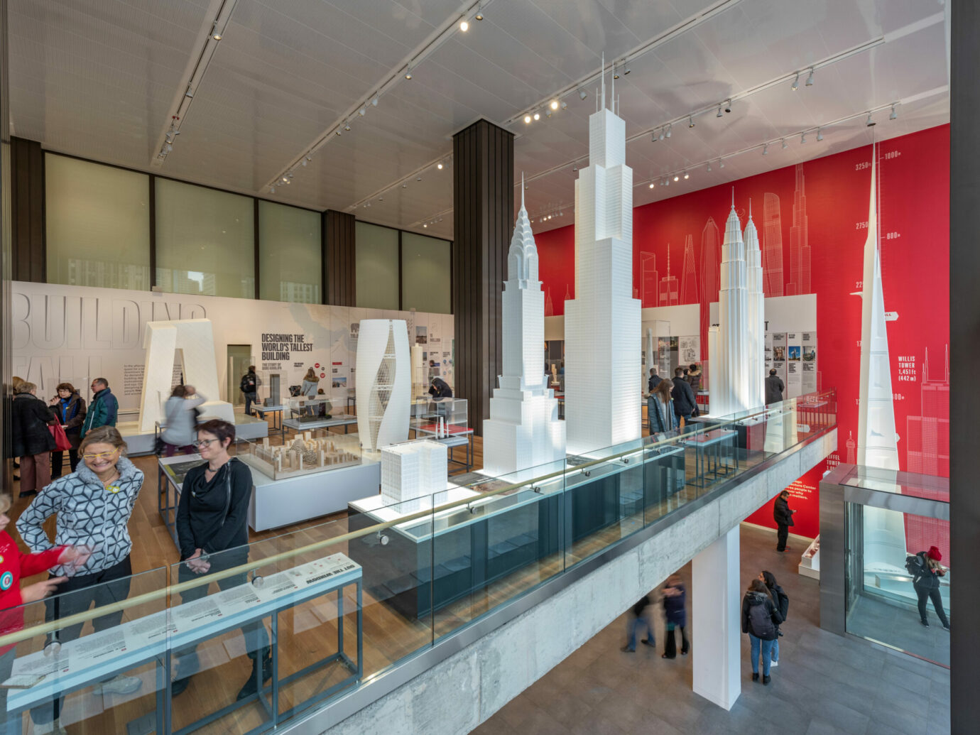 CAC Galleries exhibition space with architectural models, ideal for design events and presentations.