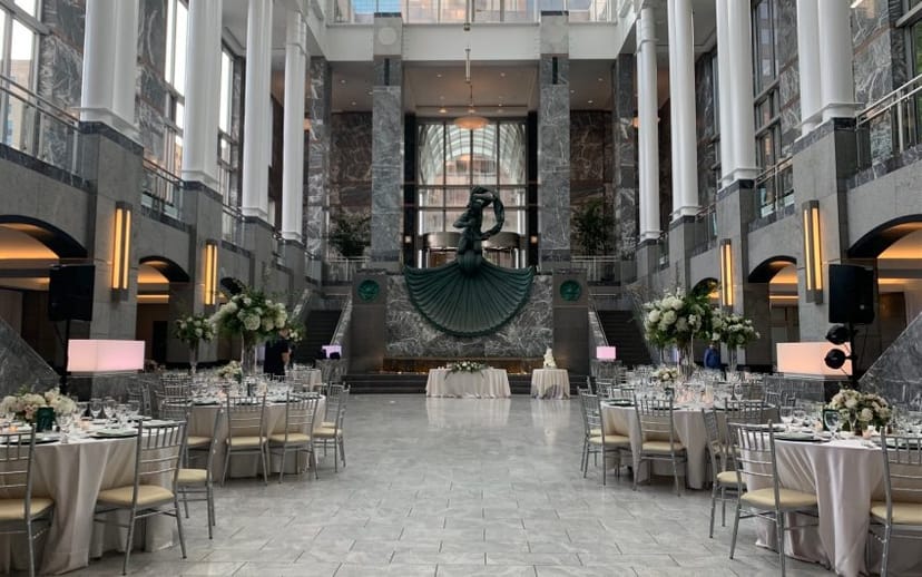 Elegant Mezzanine Level at Chez Event Venue for weddings and corporate events.