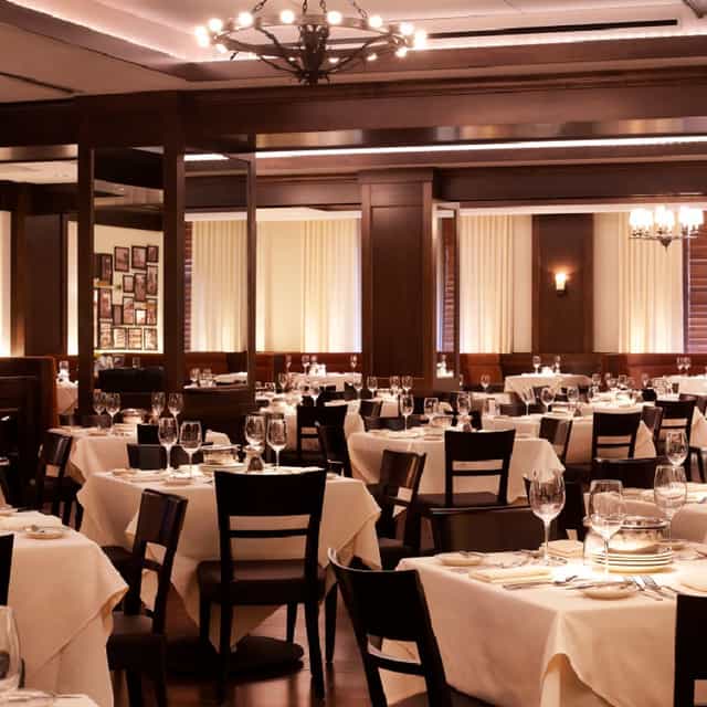 Elegant dining space at Joe's Seafood, ideal for corporate events and private gatherings.