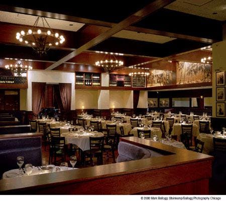 Elegant dining room at Joe's Seafood, perfect for corporate events and private gatherings.
