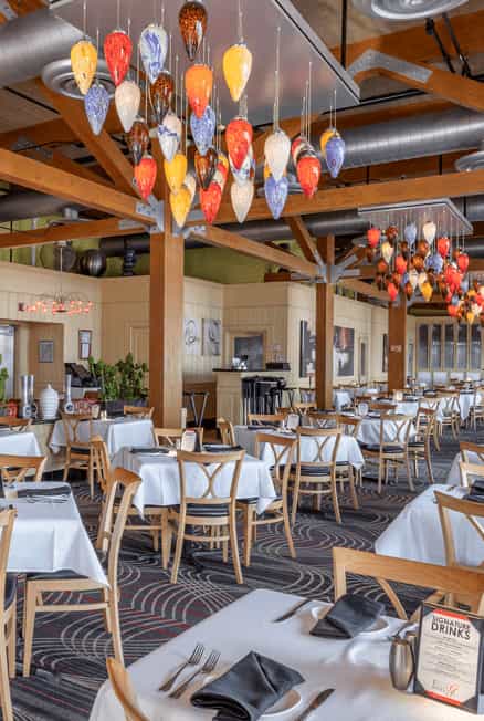 Atrium at Willie G's: elegant restaurant space for intimate events and corporate dinners.
