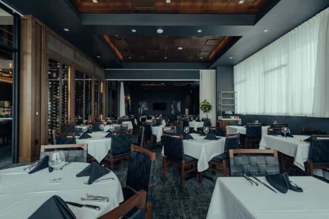 Private dining room at Fogo de Chão, elegant decor for corporate events and gatherings.