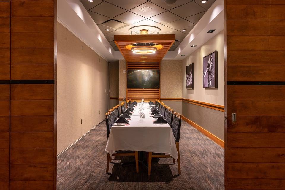 Private dining room at Fogo de Chão, elegantly set for corporate events and intimate gatherings.