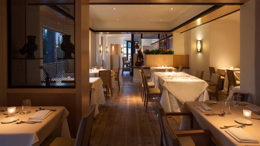 Elegant dining space in The Roseland Room, perfect for corporate events and private dinners.