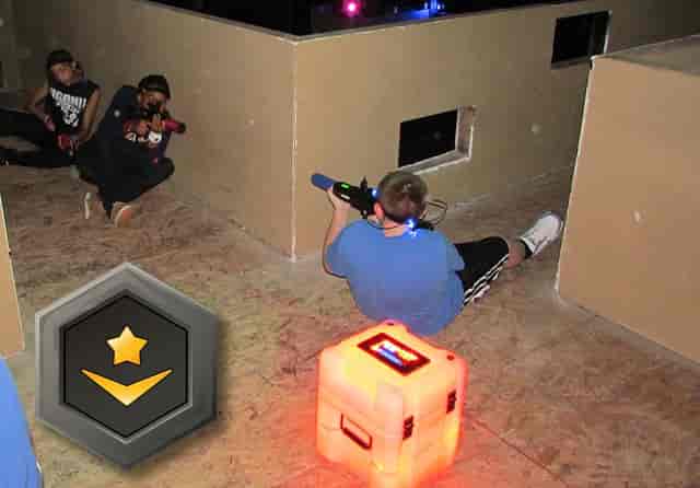 Indoor laser tag at Battlefield Houston, ideal for team-building and corporate events.