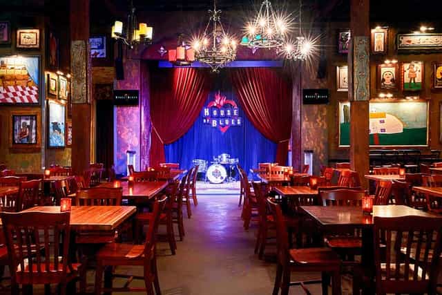 Bronze Peacock Room at House of Blues Houston, vibrant event space for live performances.