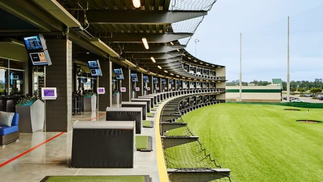 Topgolf Houston - Katy driving range with modern bays for corporate events and networking.