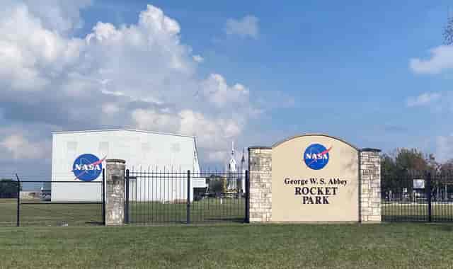 Rocket Park at Space Center Houston, ideal for outdoor events and gatherings.