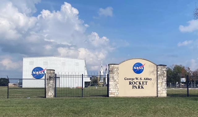 Rocket Park at Space Center Houston, ideal for outdoor events and gatherings.