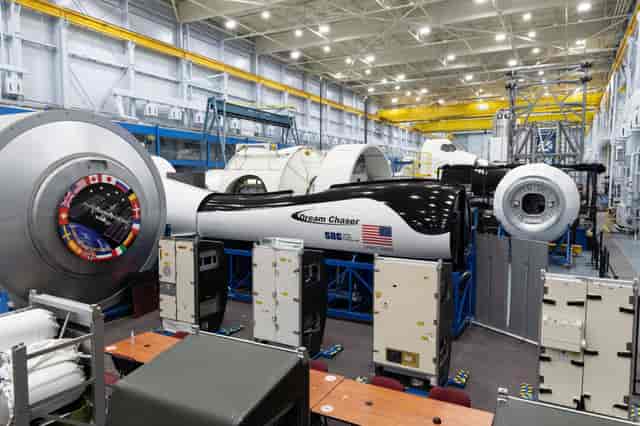High-tech indoor exhibit area at Space Center Houston for corporate events and product launches.
