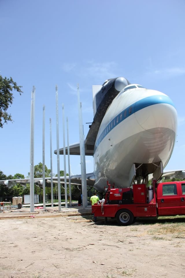 Independence Plaza at Space Center Houston: unique aircraft venue for events and gatherings.