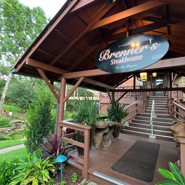Lounge entrance at Brenner's Steakhouse, perfect for upscale events and gatherings.