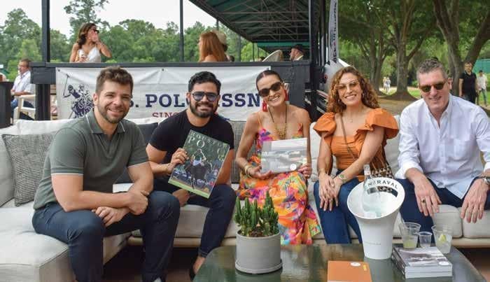 Houston Polo Club Member Grandstand at a stylish outdoor networking event.