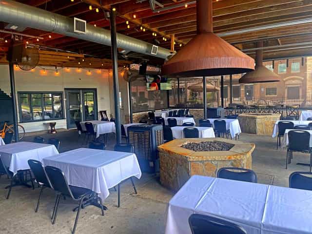 Live music venue with rustic charm, ideal for events and gatherings at Hobby Event Center.
