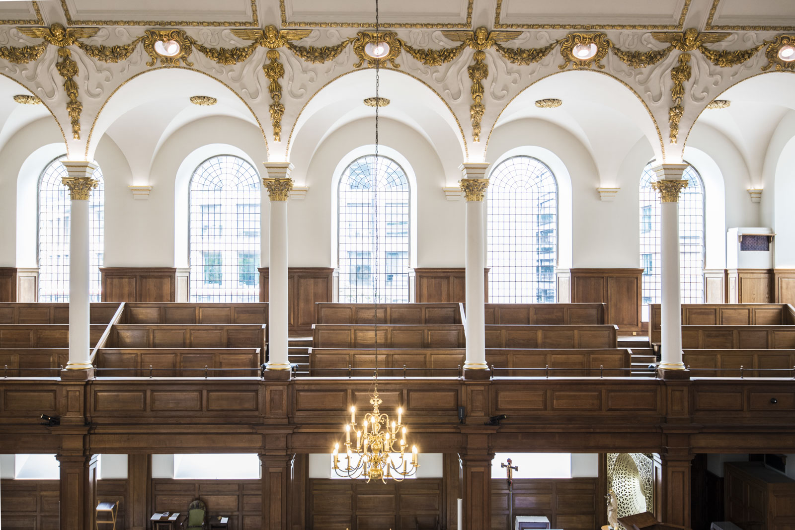 Elegant Church venue in Holborn with arched windows, perfect for conferences and events. - Banner