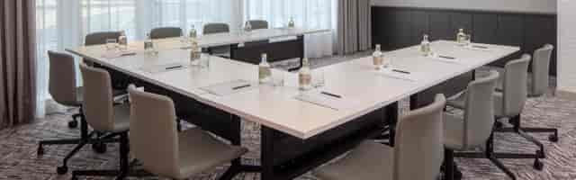 U-shaped conference room at Staybridge Suites Dubai, perfect for meetings and events.
