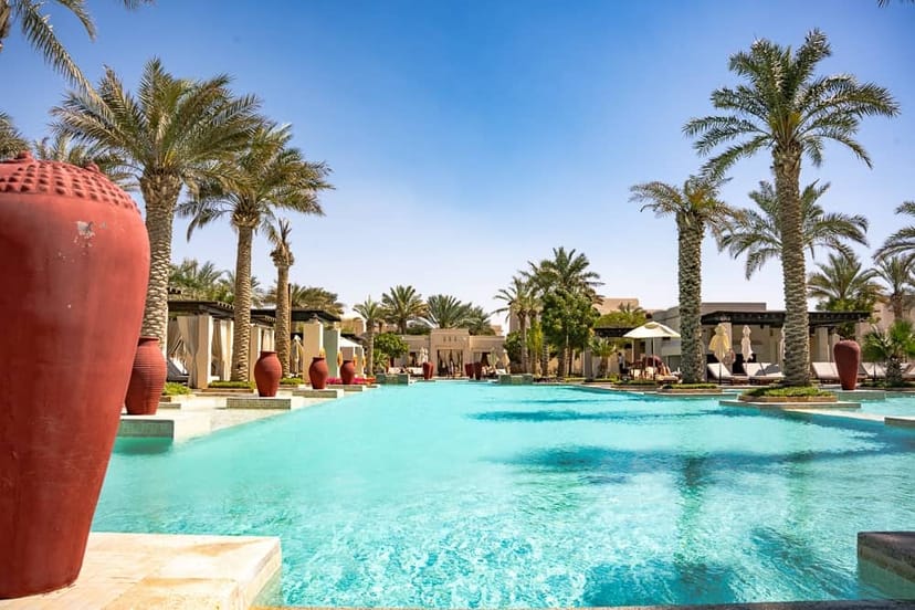Desert Resort pool in Al Wathba, perfect for luxury outdoor events and receptions.