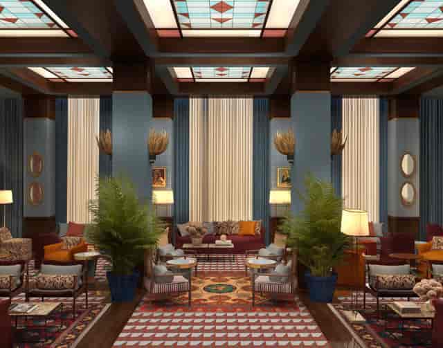 Stylish lounge at The Arts Club Dubai, perfect for networking events and meetings.