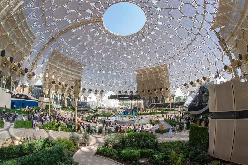 Al Wasl Plaza in Expo City Dubai, vibrant event space with stunning architecture.