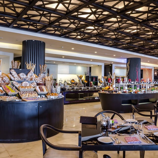 Buffet setup at Sofitel Abu Dhabi Corniche for events and conferences.