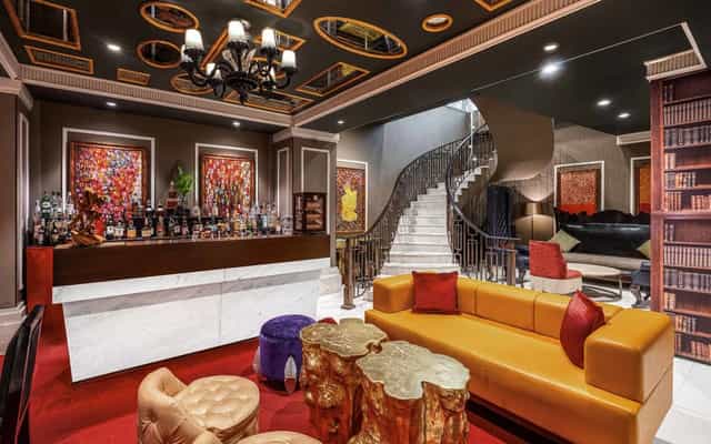 Stylish lounge at Mövenpick Hotels, perfect for networking events and receptions.