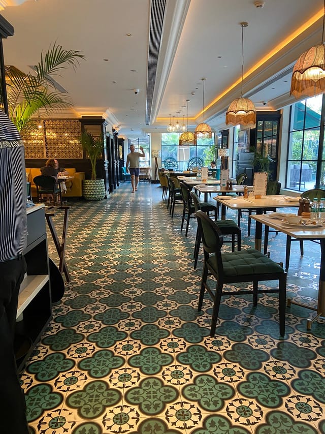Stylish restaurant setting at The Deck, ideal for intimate meetings and small events.