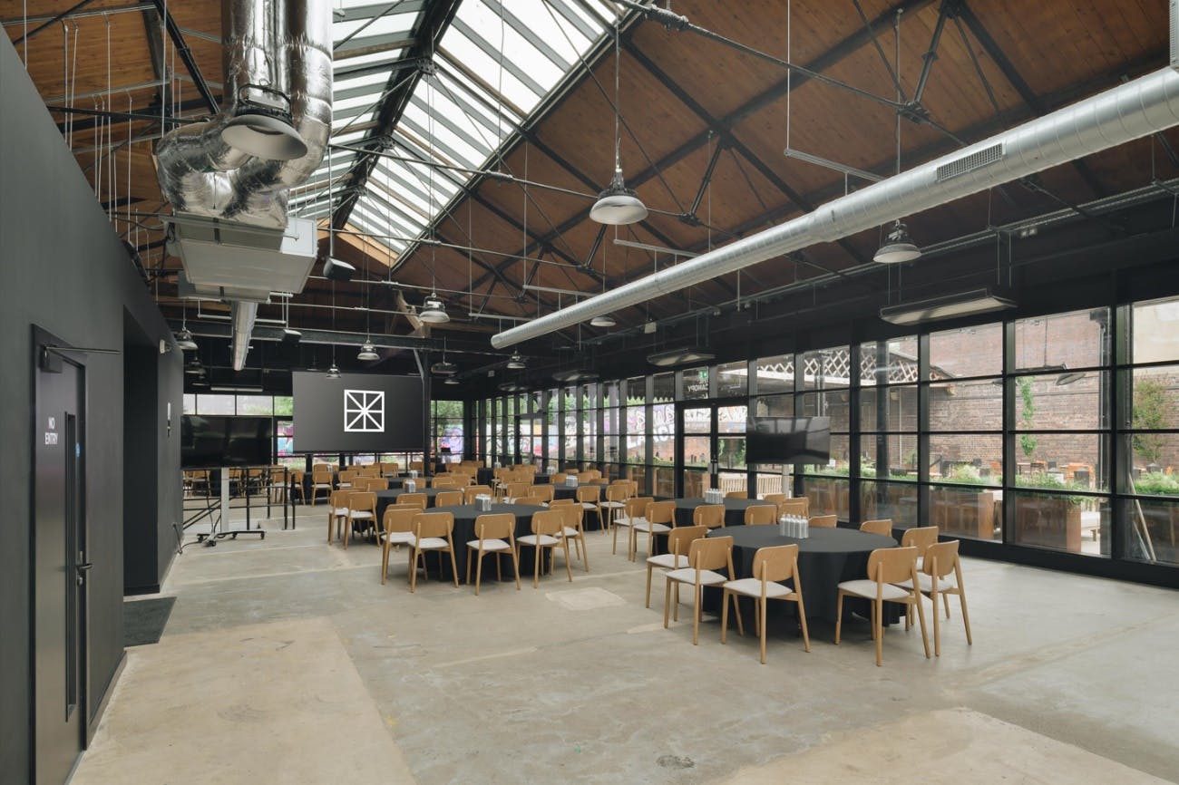 The Canopy at The Bond: modern event space with natural light for conferences and workshops.