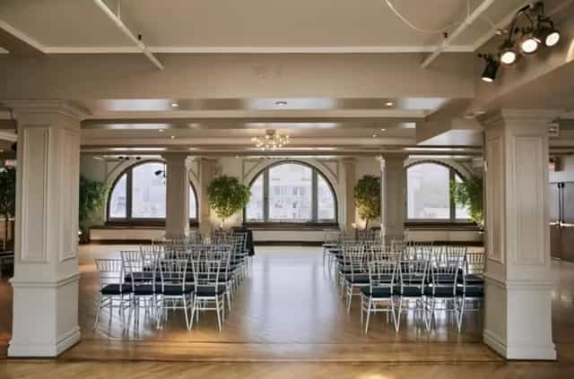 Elegant Manhattan Penthouse event space with natural light, ideal for weddings and networking.