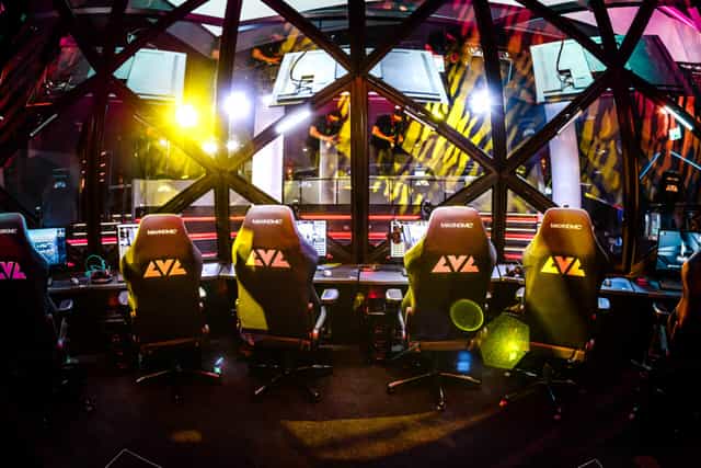 LVL Dome esports arena in Berlin with sleek setups for competitive gaming events.