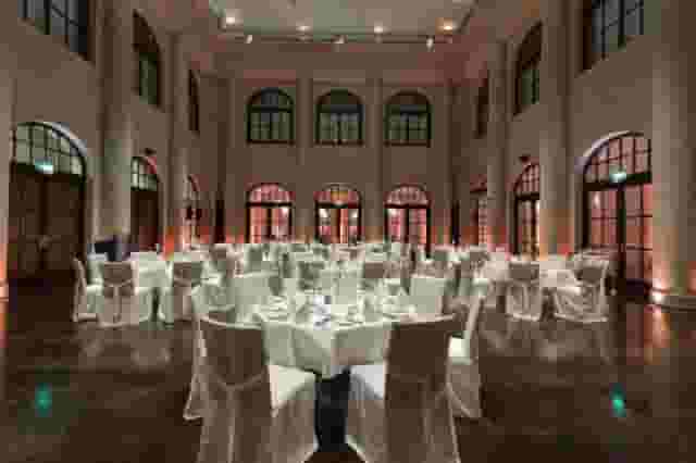 Glass-topped hall