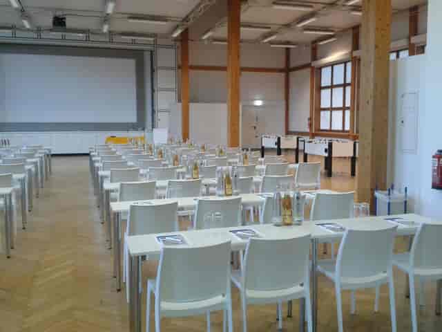 Conference Room in Turbinenhalle Berlin, spacious layout for corporate events and workshops.