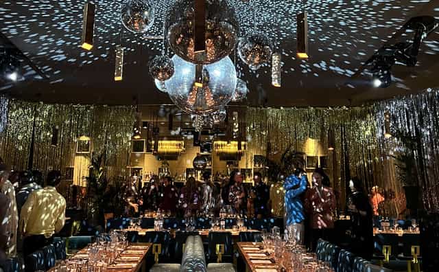 Vibrant private dining room, perfect for upscale galas and corporate events.