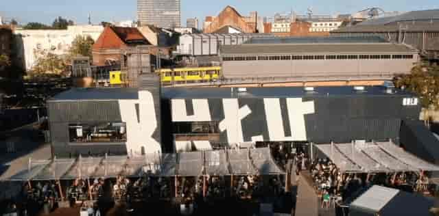 Brewpub patio at BRLO BRWHOUSE, ideal for events and networking in an urban setting.
