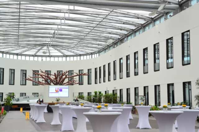 Modern event space in Mercure Hotel MOA Berlin, perfect for corporate events and networking.