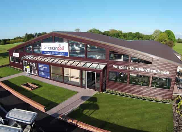 Driving range at High Legh Park, modern venue for golf clinics and corporate retreats.